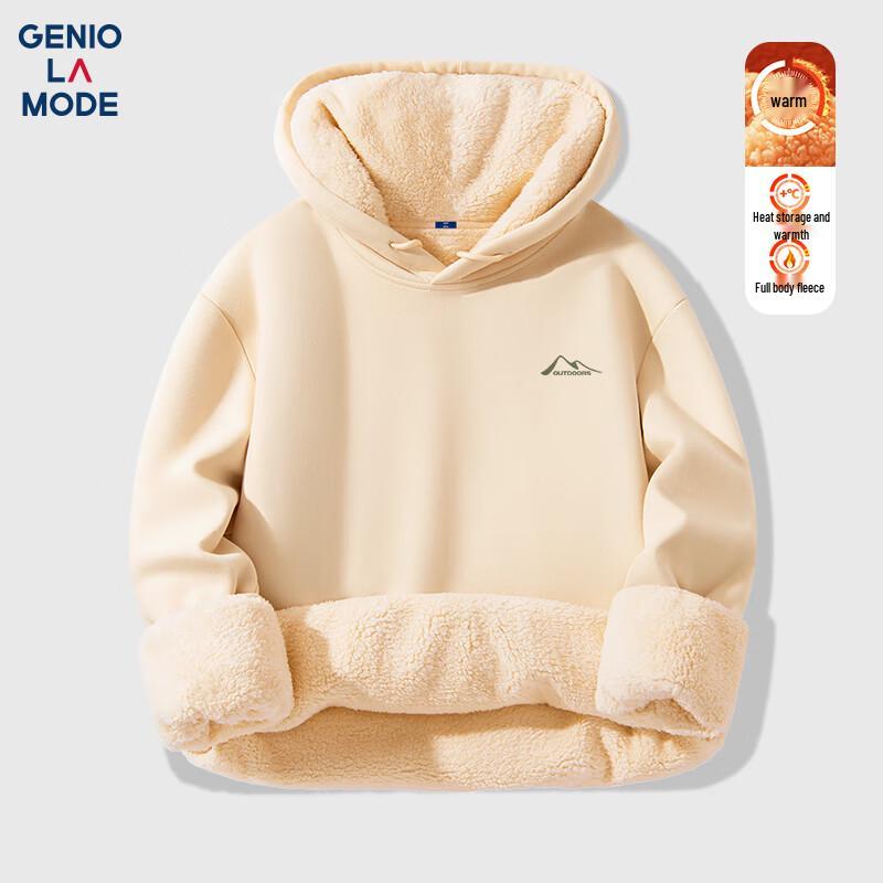 GENIOLAMODE Men's Winter Heavyweight Fleece Lined Hoodie