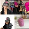 Fashionable Heart Embroidery Cotton Duckbill Cap Breathable Sunshade Hat