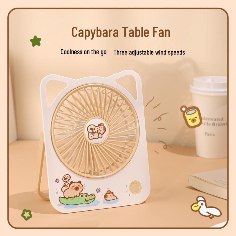 

Capybara USB Rechargeable Mini Fan: Ultra-thin, Portable Desk Fan for Dorm, Office, or Outdoor Use 140x33x175 mm