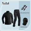 Long Sleeve Combat Shirt Tactical Clothing Men Cargo Pants With Balaclava Knee Pads