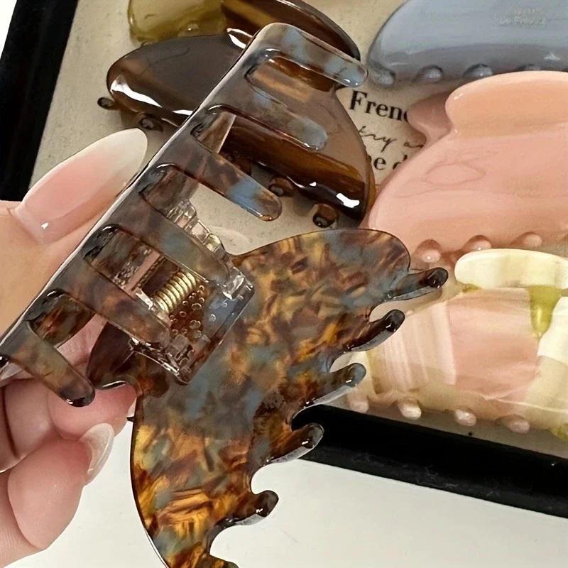 Französische Damen Haarspangen Elegante Acetat Haarklammer Mittlere Größe Süße Haifischklemme Exquisite Mädchen Haaraccessoires Kopfschmuck