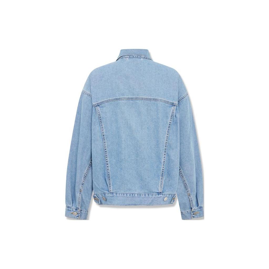 Levis Type 3 Solid Color Spliced Comfortable Long Sleeve Denim Jacket Women Jackets Light-Blue A1743-0043