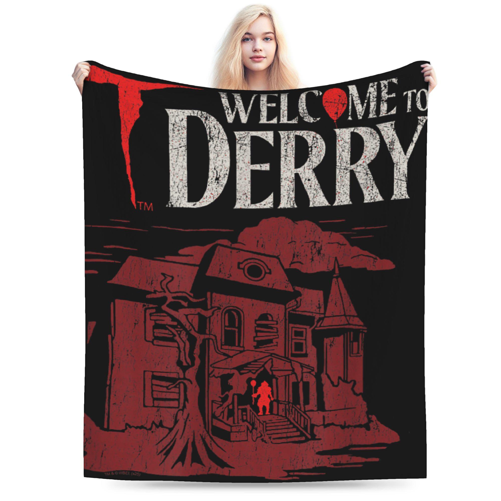 

IT Welcome to Derry Blanket Soft Warm Print Plush Throw Blanket For Kids Adult Living Room Flannel Bedspread Bed Cover 75cmx90cm
