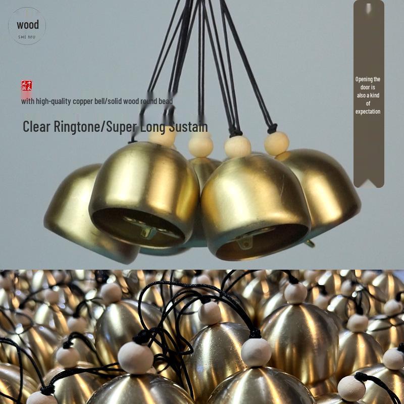 Ten Wood Entry Wind Chime Doorbell - Hanging Door Bell Reminder