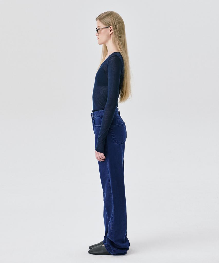 WNDERKAMMER Straight Leg Denim Pants_Navy