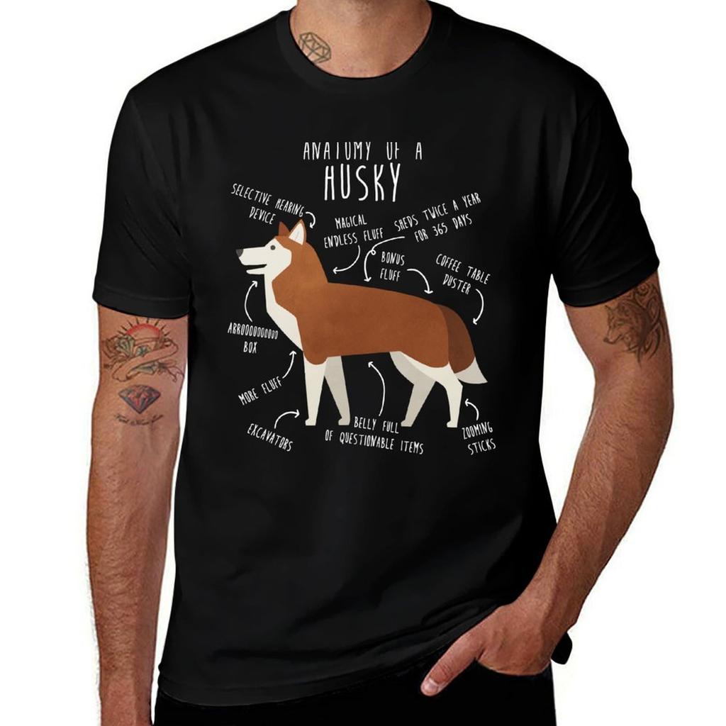 Anatomy t Red Dog man t Husky pack funny shirts cotton shirt Siberian T-Shirt