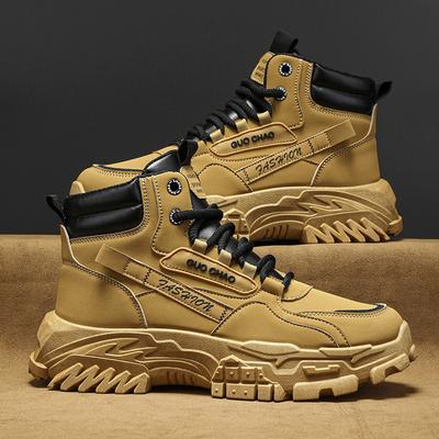 Men's Shoes Autumn 2024 New Men's Martin Boots Trendy Versatile Tooling Non-slip and Wear-resistant Desert Bumblebee Boots