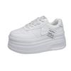 8CM thick-soled heightening shoes women's 2025 spring new Korean version versatile lace-up air force white shoes casual shoes board shoes