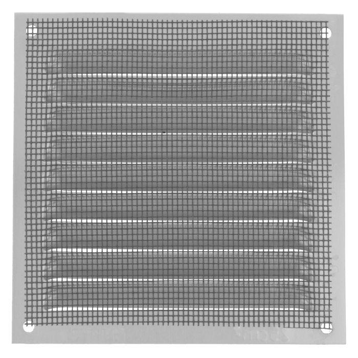 AMIG | Grille d'aération avec moustiquaire 3 | 100 x 100 mm | Aluminium | Argent