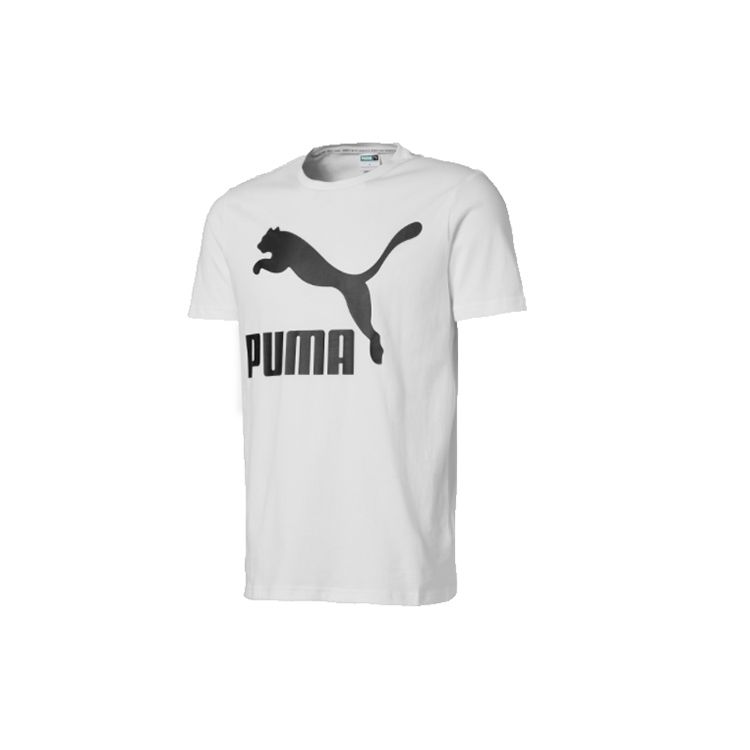 

Футболка Puma Classics Logo Crew Neck с коротким рукавом Мужские топы Белые 579405-02