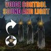 Halloween Light Up Witch Decoration Sound Activated Glowing Witch Prop for Yard Haunted House Scary Ghost Party Decor