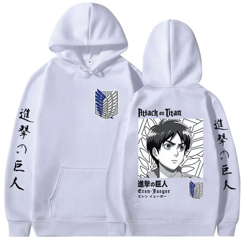 Anime Attack On Titan Graphic Hoody Men Women Clothing Hip Hop Sweatshirts Fashion Oversized Fleece Hoodies Streetwear