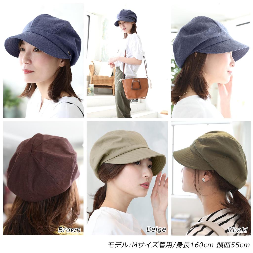 DreamHats Newsboy Beautiful Silhouette Linen UV Sizes Slightly Larger Than Other Hats Cap, (Breathable Blend), Protection, Foldable, Women's,