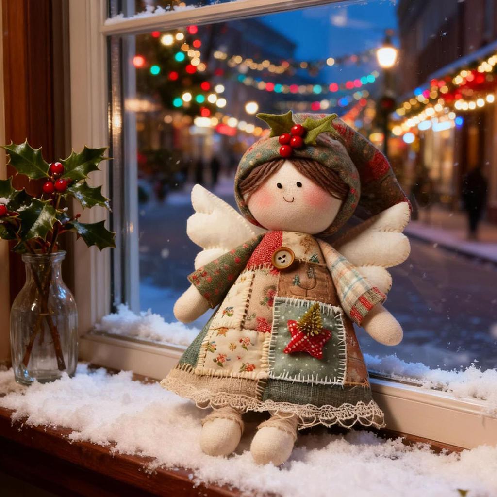 Christmas Angel Doll Kit Soft Vintage Decor Soft Doll Decoration Sewing Kit for Adults Girls Beginner Handicraft Lovers Birthday