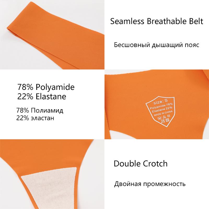 4ks ledové hedvábné spodní prádlo dámské bezešvá tanga sexy s nízkým pasem V-pas G-string Dámské prodyšné pevné kalhotky Sportovní spodky