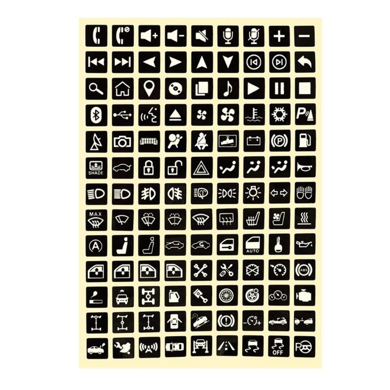 Autocolante luminoase pentru mașină Panoul de instrumente Butoane Autocolante Întrerupătoare PVC Etichete Decalcomanii