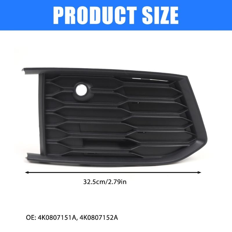 Car Left Right Front Bumper Fog Light Lower Grille Grills Mesh Cover Trim Vent for 4K0807151A 4K0807152 Easy To Install