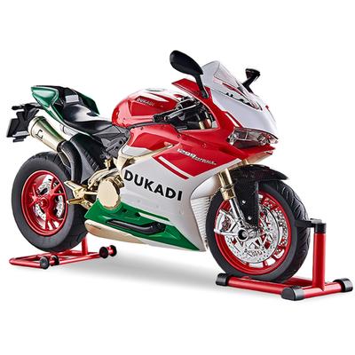 1/9 Ducati 1199 Panigale Legierung Sportmotorrad Modell Diecast Rennstrecken-Motorradmodell mit Spray Sound Licht Kinderspielzeug