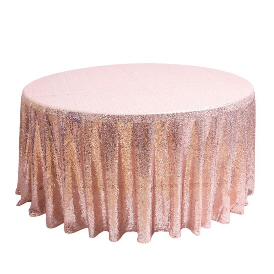 Tablecloth Round Shape Stunning Sequins Reusable Tablecloth Scratch-Resistant Breathable Stain-Resistant Table Cover