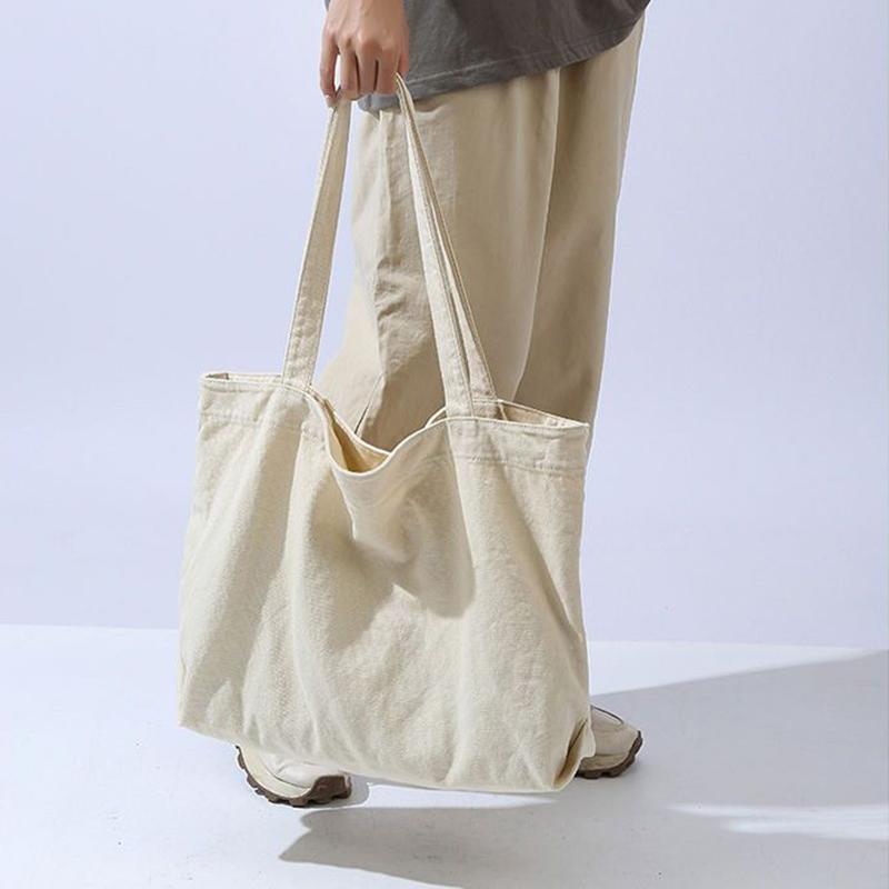 Retro Thick Canvas Tote Bag For Women, Large Capacity Casual Shoulder Handbag, Mori Style Outdoor Daily Purse