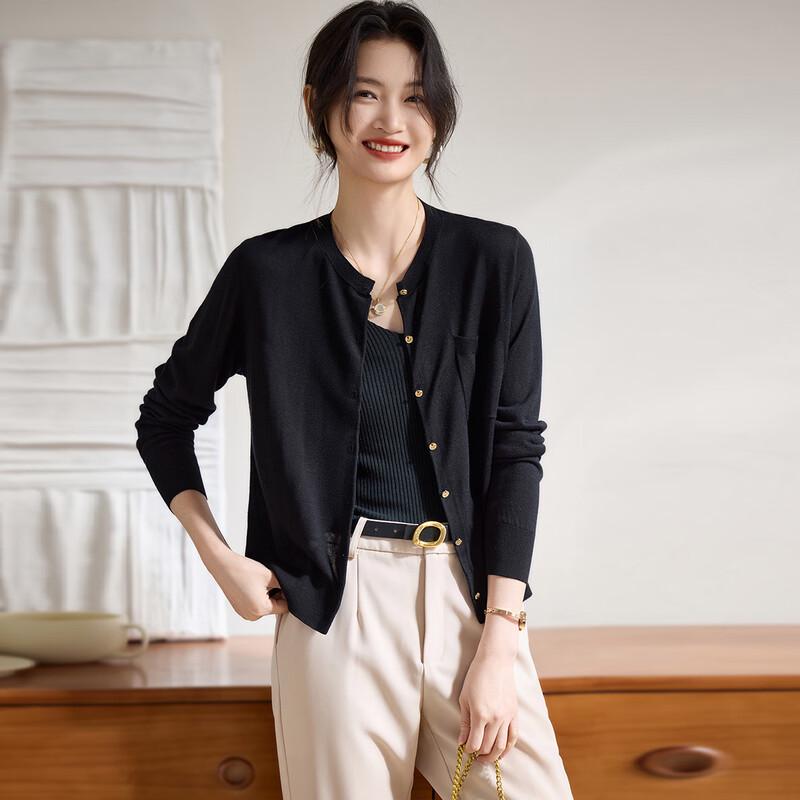 Srcr Women s Silk Blend Knit Cardigan L