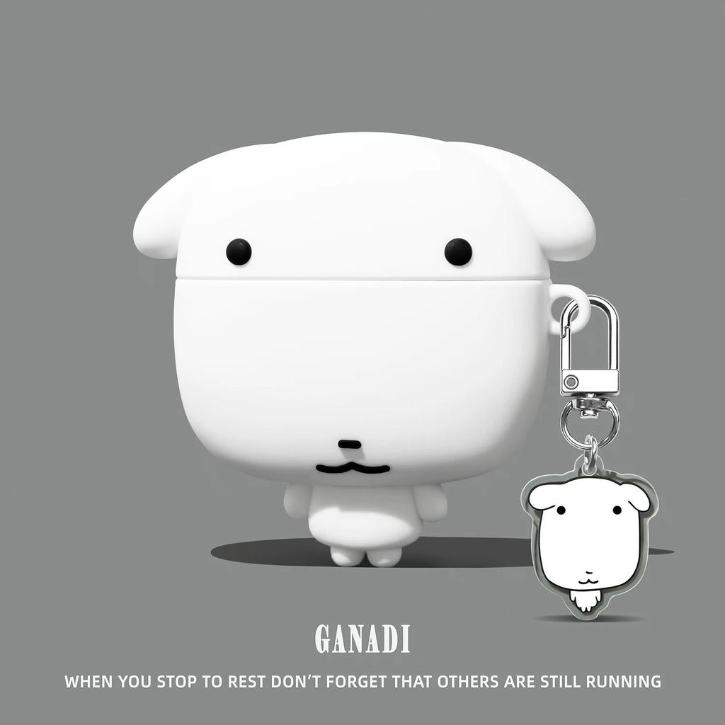 Cute little white dog airpodspro1 earphone cover for apple AirPods 1 generation cartoon silicone protective case