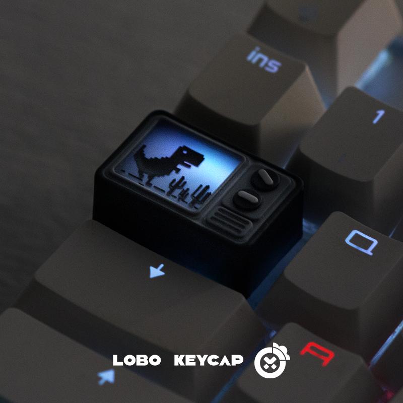 Cube Escape The Lake Tv Creative Light-Transmitting Mechanical Keyboard  Resin Material Keycaps  Fun Gifts