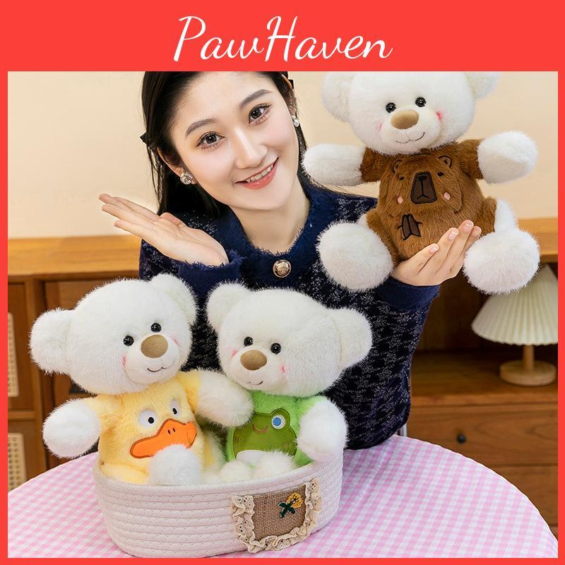 Tegneseriebjørn Plysjleke For Barn Kosepute Laget Med Myk PP Bomull For Leggetidskomfort