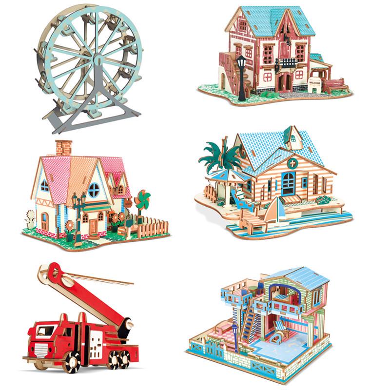 3D DIY Wooden Jigsaw Puzzle Model - Laser Cut Building Set