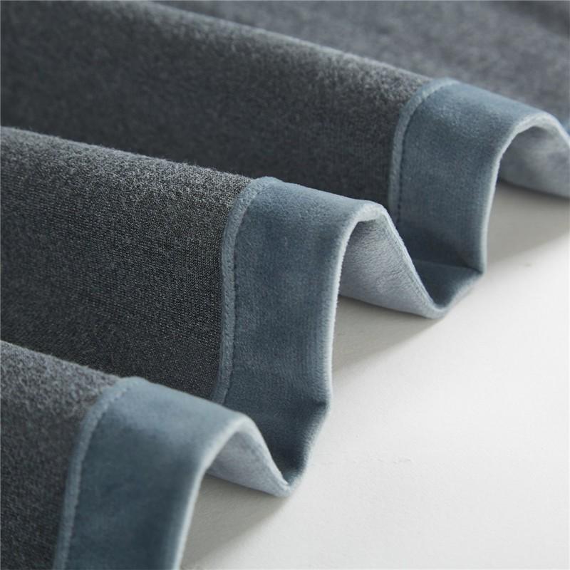 Fleece Solid Color Blackout Curtain Cloth, Living Room Bedroom Blackout Curtain Finished Multi-Color