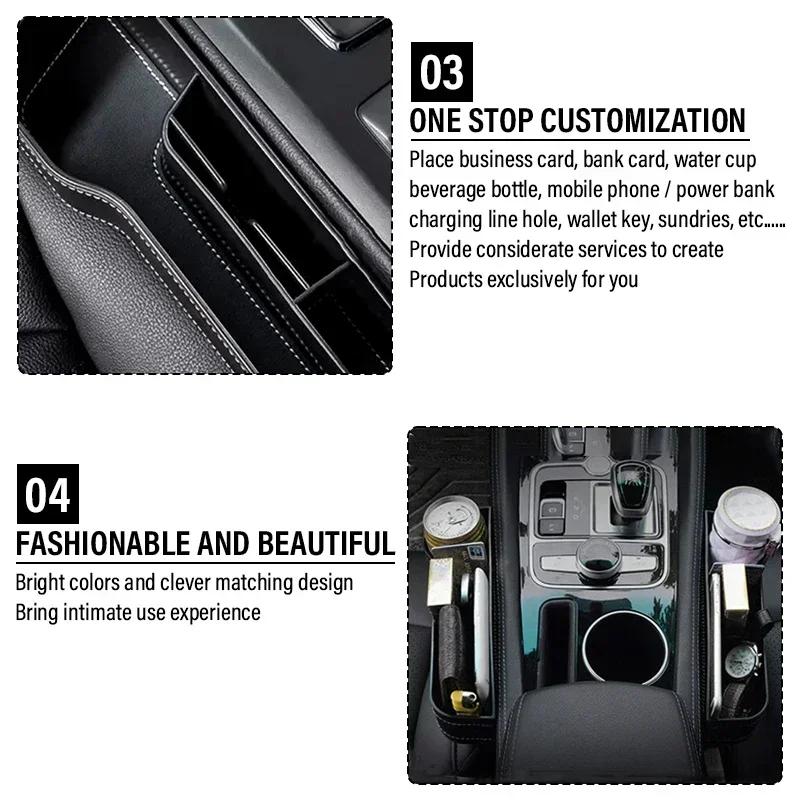 BYY1 2025 Hot 2025 For BMW MINI Car Seat Gap Storage Box Water Cup Holder Car Accessories For MINI Cooper One JCW Clubman Countryman