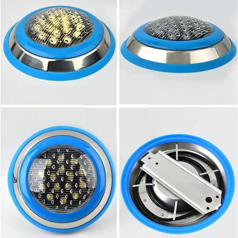 Stainless Steel Wall-Mounted Underwater LED Pool Light, 12V/24V, Remote Control