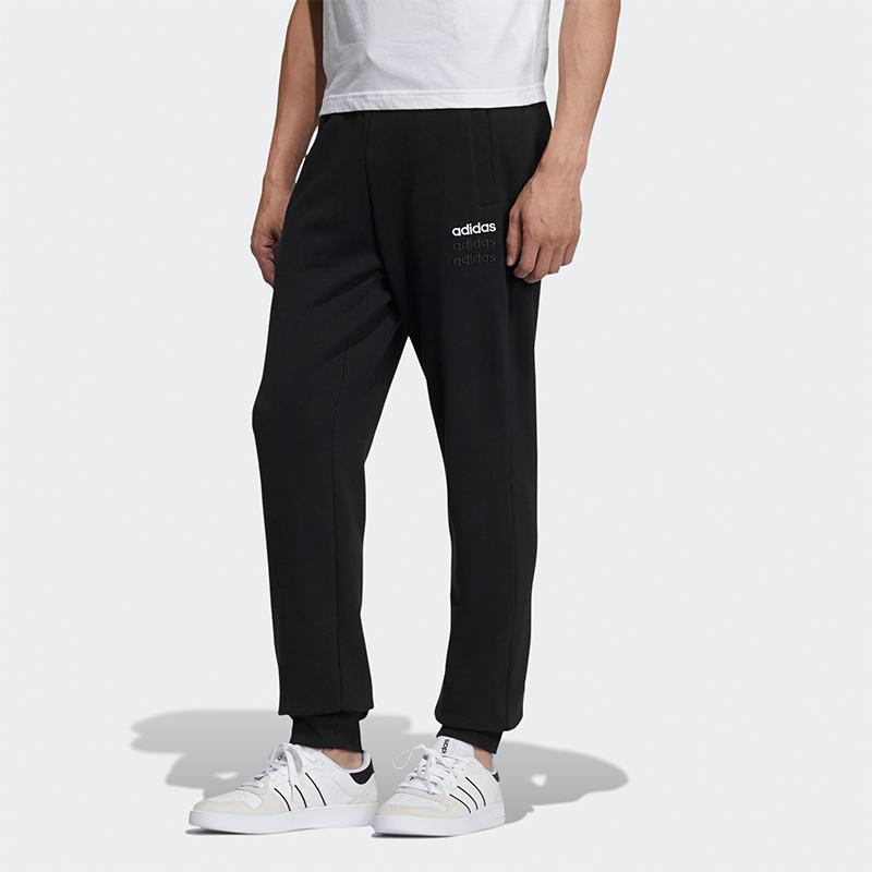 Adidas Neo Knitted Sweatpants Men's Black Moderate Cuffed Pants (Unisex) Knitted Sweatpants GP4915