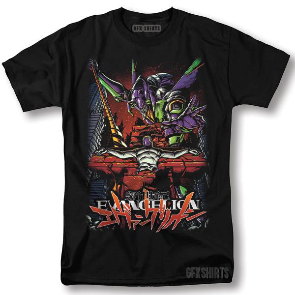 

Neon Genesis Evangelion Shirt Anime Manga Graphic Cosplay Poster T-Shirt 2XL