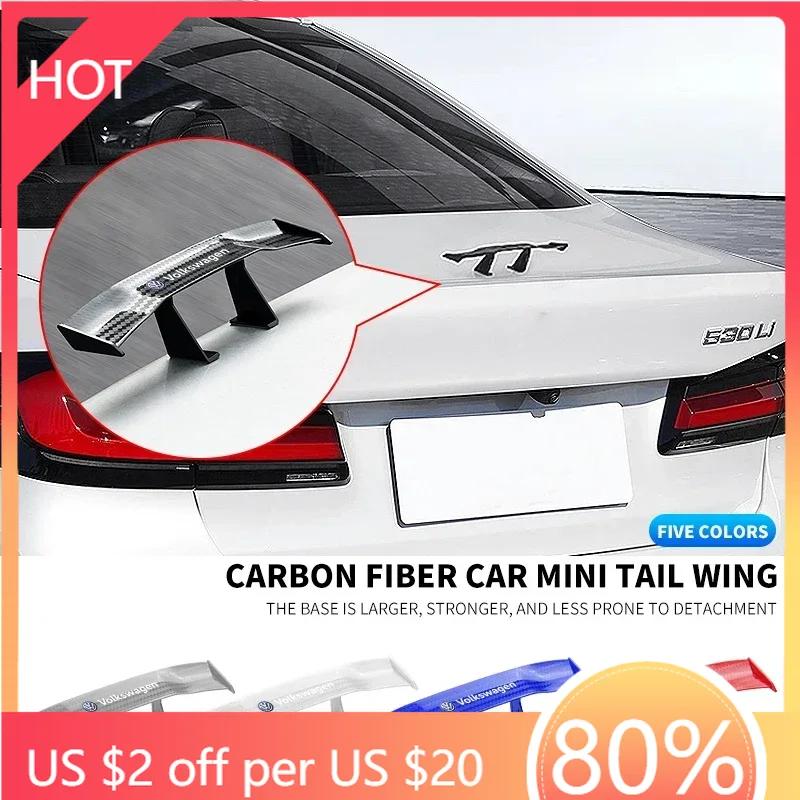 2025 Hot B6 For Volkswagen Car Rear Mini Spoiler Wing Motorcycle Small Model Canard Tail Winglet ABS Carbon For Volkswagen R Lin