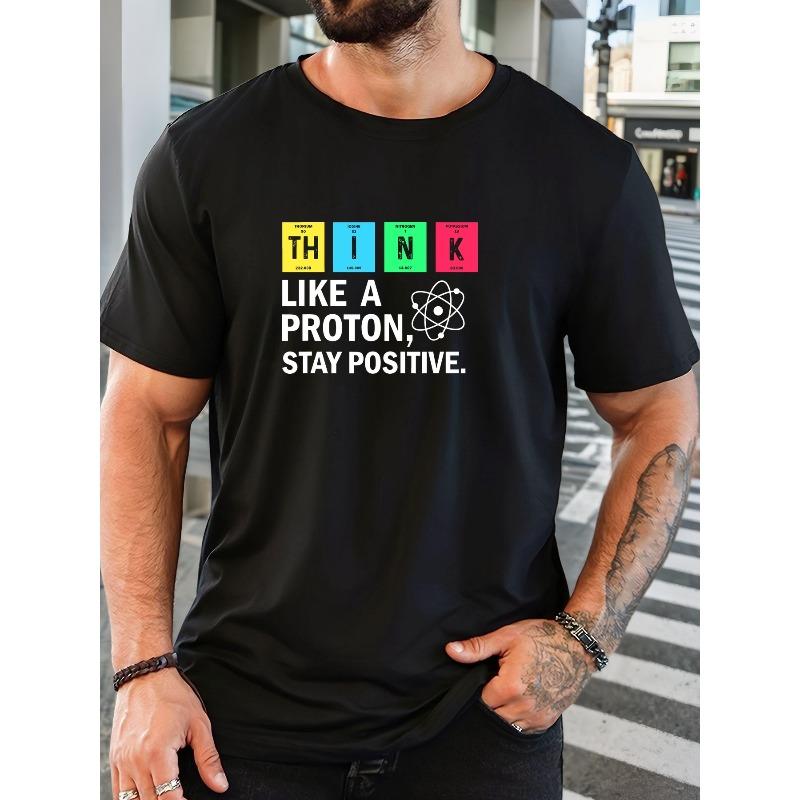 

Men s Graphic T-Shirt Lightweight Summer Casual Round Neck Short Sleeve Tee Casual Attire, Science Themed Shirt, Comfortable Fit Shirt 4XL