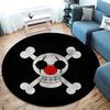 One Piece Logo Round Area Rug Carpet Rug For Living Room Bedroom Sofa Playroom Decor Nonslip Floor Mat