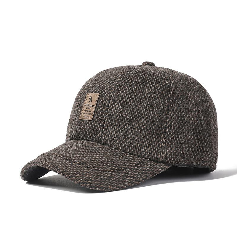 Autumn Winter Father Cap Middle-Aged Cap Old Man Ear Protection Cap Winter Men's Winter Cap Baseball Cap