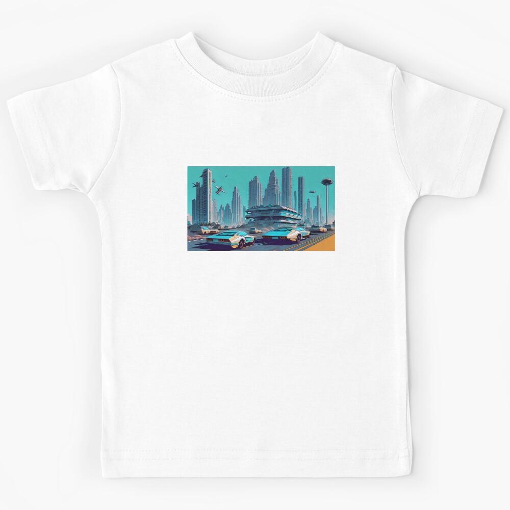 Futuristic Cityscape No6 Kids T-Shirt 140