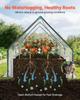 Raised Garden Bed with Cover, 1800 X 900 X 300 Mm, Rectangular Galvanized Metal Planter Box Outdoor, with PE Greenhouse Cover & Gloves, Rustproof