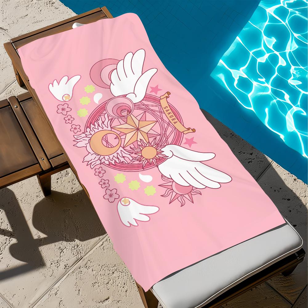 C-cardcaptor cute anime Towel Beach S-sakura Quick Dry Soft Pool Towels Gift for Travel Gym Shower Camping sports