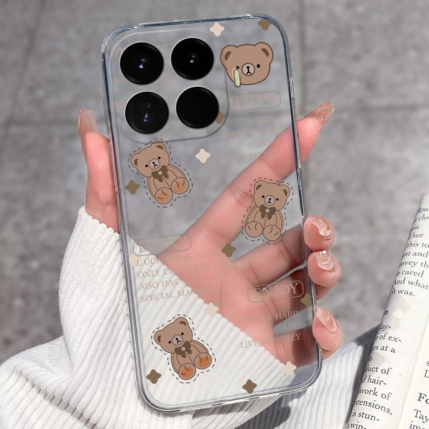 Cases For Redmi 17 17C / Xiaomi 17T Pro / 17 Pro Max 17 Ultra 17 Max Cute Girl Label Pattern Phone Covers Transparent TPU Ultrathin Lightweight Bumper