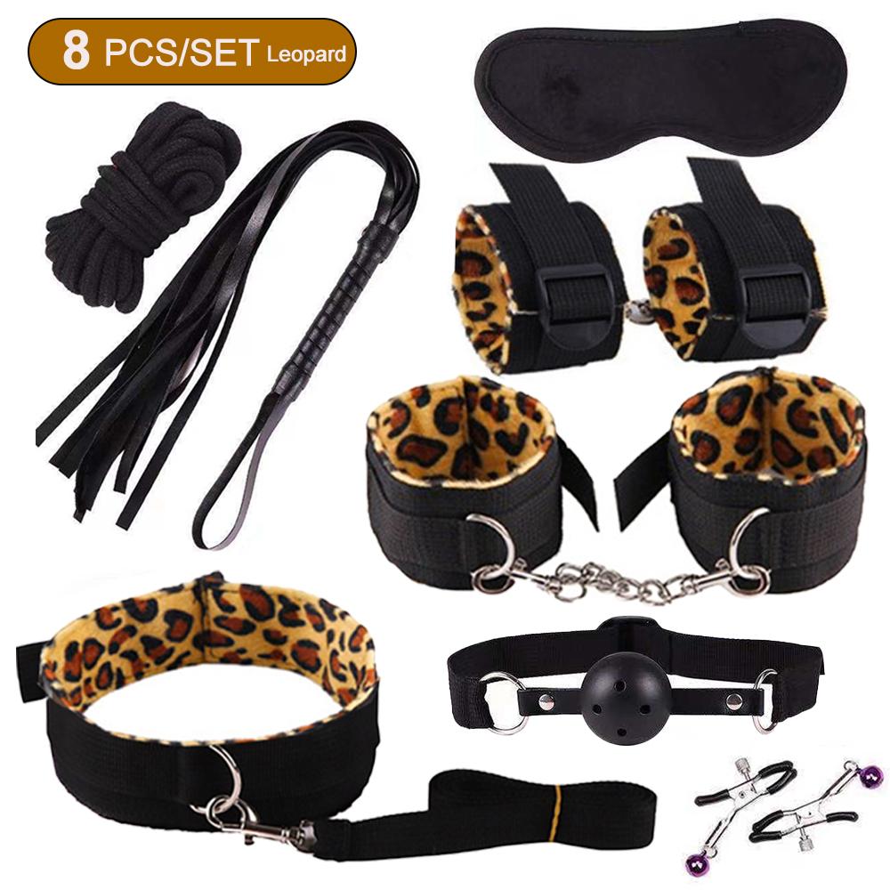 BDSM Adult SM Sex Products Kits Bondage Gear Collar Butt Oral Erotic Bundle Sex Game for Couple  Vibrator Female Sexulae Toy 18