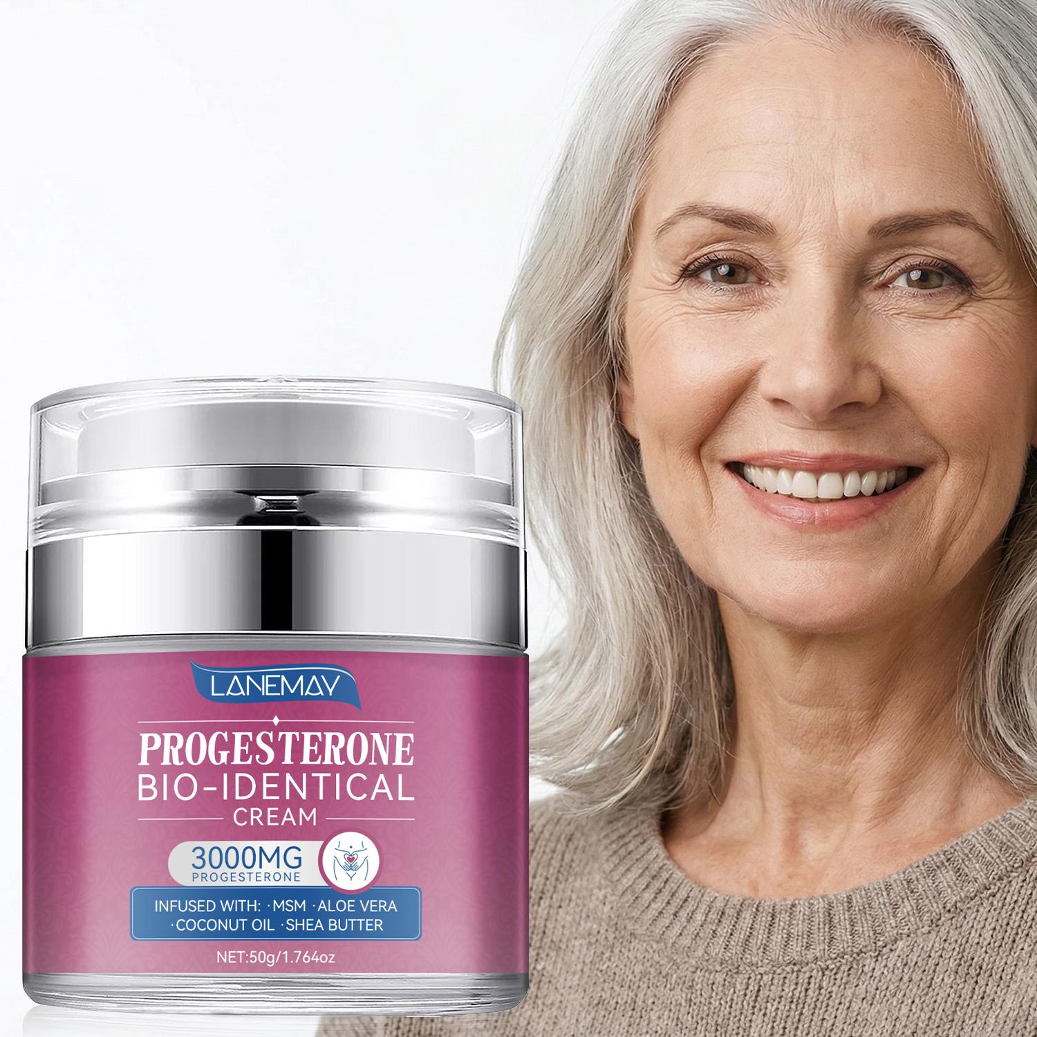 

Крем з прогестероном-Зволожуючий для сухої шкіри, Гладкий на дотик-Ніжна формула, підходить для щоденного використання-Легка текстура, нежирний та легко поглинається, 50 г