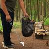 Bärbar soppåsehållare Rostfritt stål Vikbart soptunneställ Soppåshållare för utomhuscamping BBQ Picknick