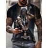 Summer Mens T-shirt Creative Cortoon 3D Printed Short Sleeved T-shirt Fashionable Comfortable Soft Breathable Large Loose T-shirt