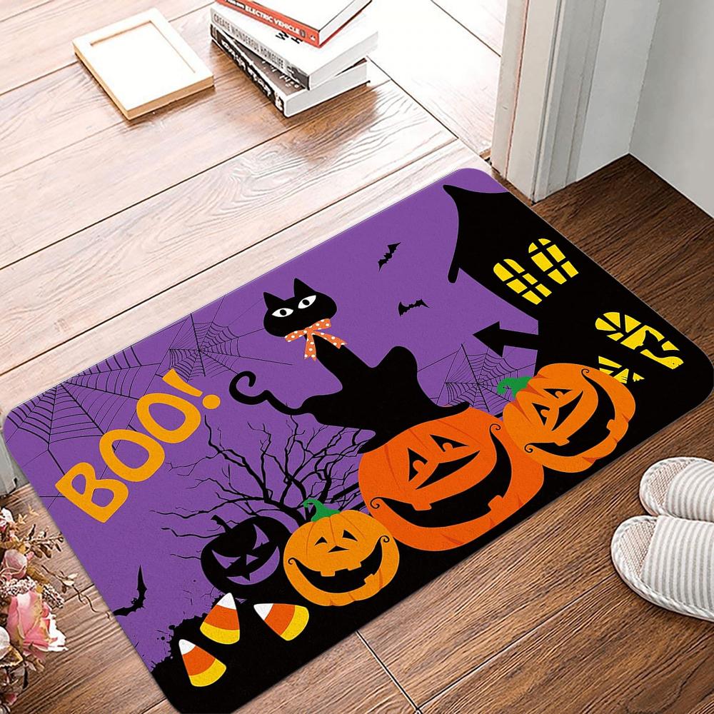 

Halloween Welcome Entrance Doormat Home Decor Carpet Indoor Outdoor Floor Mat Living Room Bedroom Bath Kitchen Rug 40x60cm