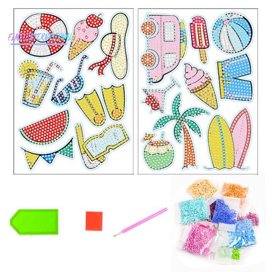 1 Set DIY-Strass-Malaufkleber, unterhaltsames pädagogisches Handwerk, multifunktionale Malaufkleber für Kinder und Erwachsene