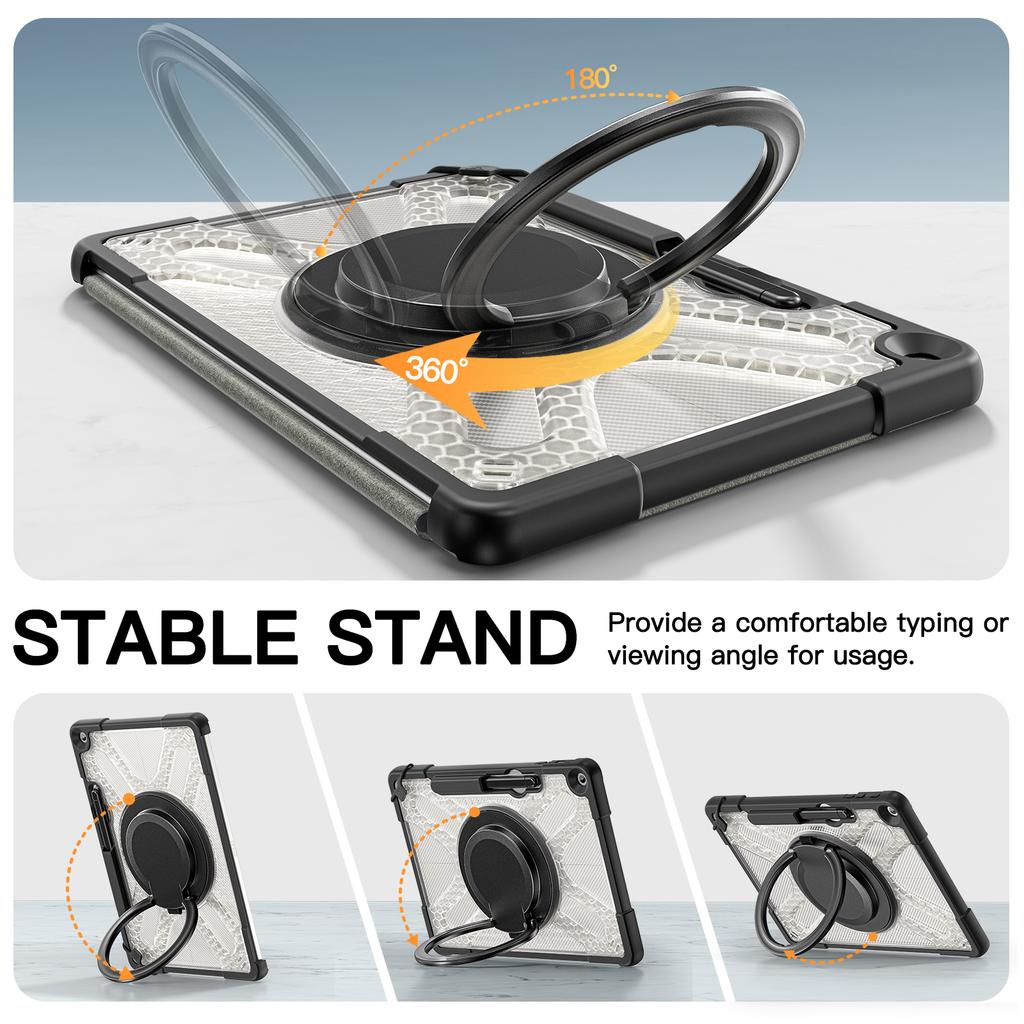 Heavy Duty Stand Case for Microsoft Surface Pro 12 Inch 2025 with Ratating Handle Grip Hybrid Cover Keyboard Connection Support
