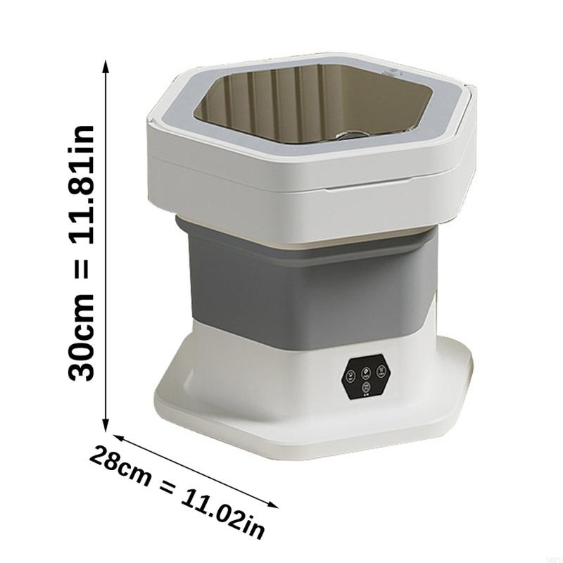 Folding Small Washing Machine Dorm Room Washer Plastic Texture Perfect for Small Spaces and Outdoor Laundry Needs